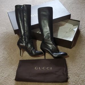 Brand New Gucci Knee High Black Boots 9.5